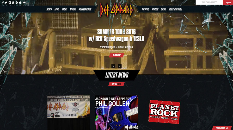 Visual Natives Def Leppard Website